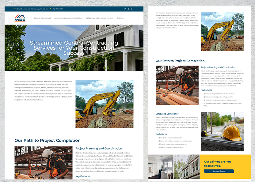 Construction Company Website Development